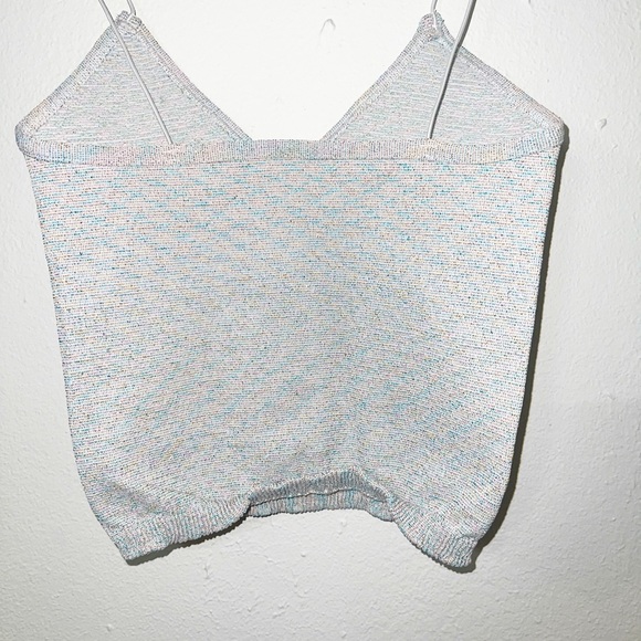 Intimately free people gray and rainbow speckled skinny strap brami crop tank - Picture 8 of 8